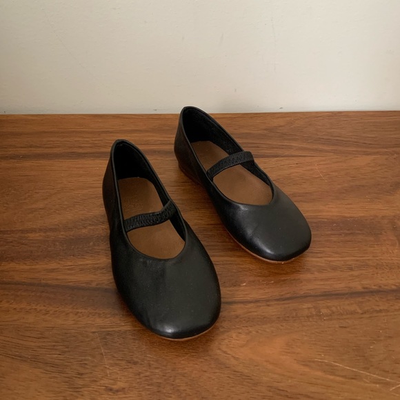 Zara Girls Leather Ballerina Flats 8 - Picture 5 of 5